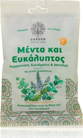 GARDEN Καραμέλες για το Λαιμό Μέντα & Ευκάλυπτος 60gr